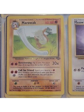Pokemon Marowak Card Yellow Red